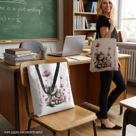Bolsa Tote Saco de Professor de Gatos Muito Fofos