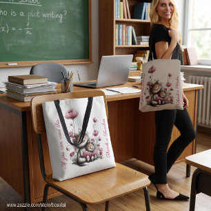 Bolsa Tote Saco de Professor de Gatos Muito Fofos