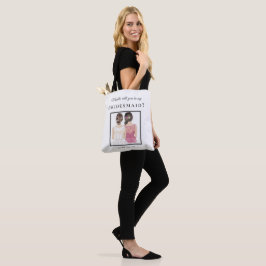Bolsa Tote Saco de proposta para damas de honra branco Elegan