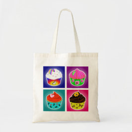 Bolsa Tote Saco de quatro cupcakes