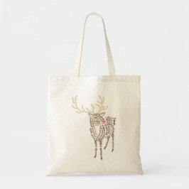 Bolsa Tote Saco de Reindeer Palavra Mundial