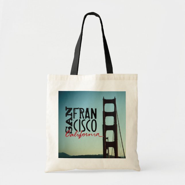 Bolsa Tote Saco de San Francisco Califórnia golden gate (Frente)