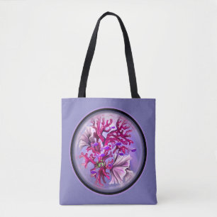 Bolsa Tote Saco de Sereia do Oceano Roxo