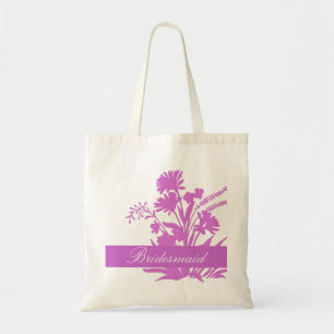 Bolsa Tote Saco de suvenir floral de lavanda roxa