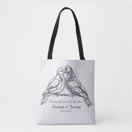 Bolsa Tote Saco de Swag de Pombo de Casamento