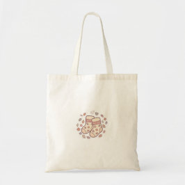 Bolsa Tote Saco de Tecido Grosso Kawaii de Outono de Meias