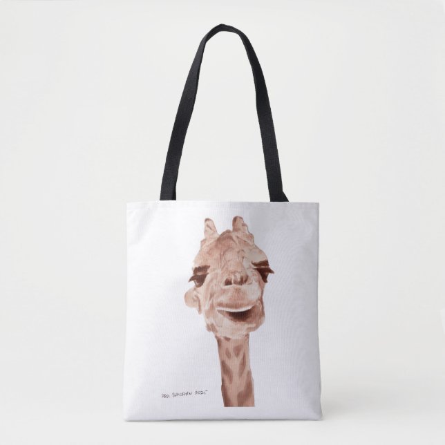 Bolsa Tote Saco de Tela de Girafa (Frente)