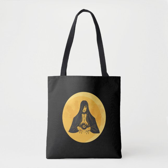 Bolsa Tote Saco de Toa da Lua de Magia do Fortune Teller (Frente)