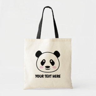 Bolsa Tote Saco de toa de canvas de cartoon de panda