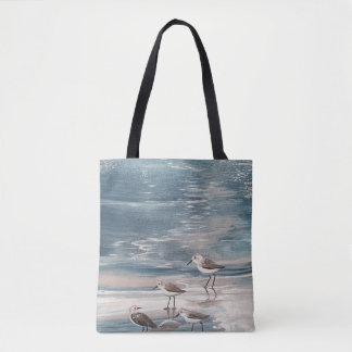 Bolsa Tote Saco de toalha costeira de aves de praia