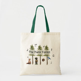 Bolsa Tote Saco de toalha da Floresta de Piano