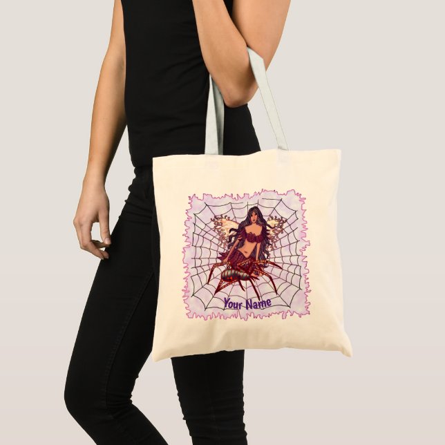Bolsa Tote Saco de toalha de aranha fada (Frente (produto))