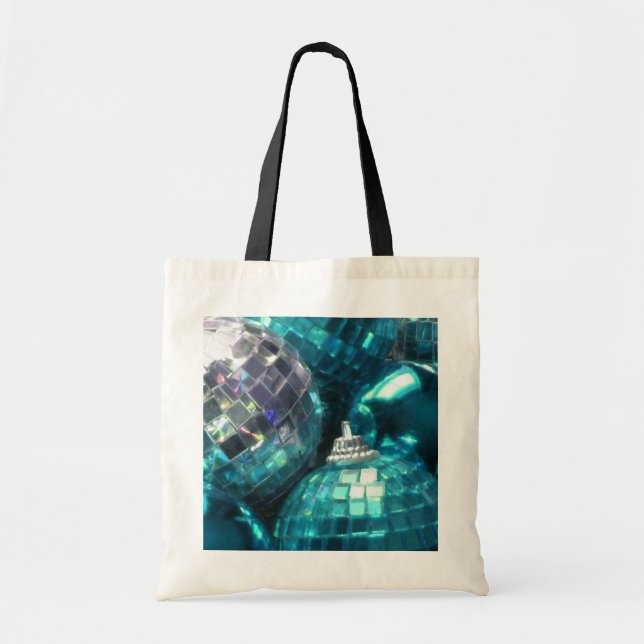 Bolsa Tote Saco de toalha de bolhas azuis (Frente)
