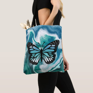 Bolsa Tote Saco de toalha de bolor azul-turquesa-azul