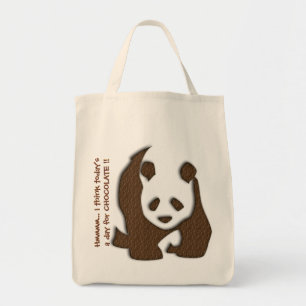 Bolsa Tote Saco de toalha de chocolate Panda
