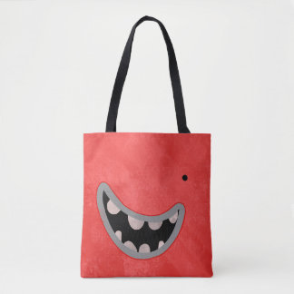 Bolsa Tote saco de toalha de monstro vermelho