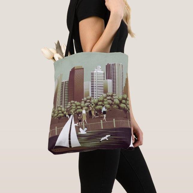 Bolsa Tote Saco de toalha de paisagem urbana (Close Up)