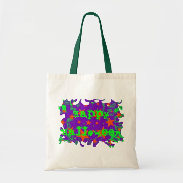Bolsa Tote Saco de toalha "Feliz Halloween" (Frente)