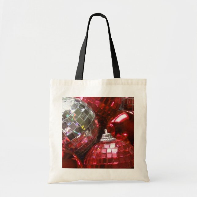 Bolsa Tote Saco de toalha Red Baubles (Frente)