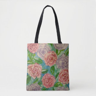 Bolsa Tote Saco de toalhas de flores de pastel
