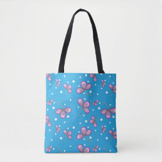 Bolsa Tote Saco de Toalhete de Flor Rosa Quimérico