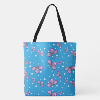Bolsa Tote Saco de Toalhete de Flor Rosa Quimérico