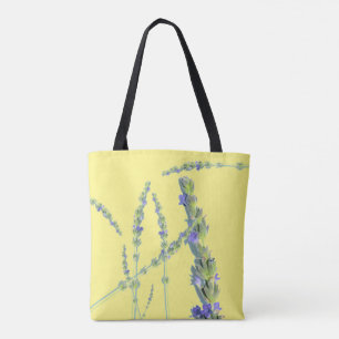 Bolsa Tote Saco de Toia da Flor de Lavanda Roxa