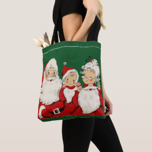 Bolsa Tote Saco de Toia de Natal da Família de Papais noeis V