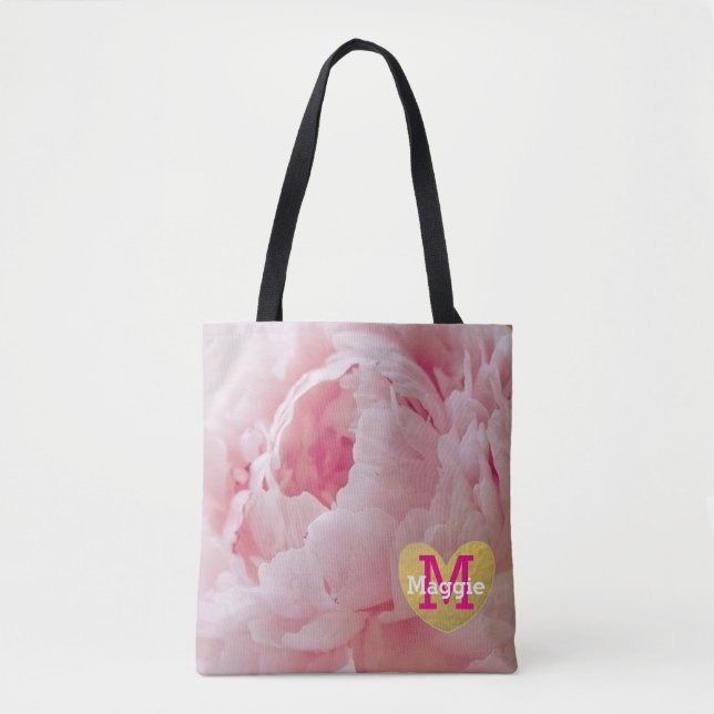 Bolsa Tote Saco de Topete de Festa de casamento de Pênia Rosa (Frente)