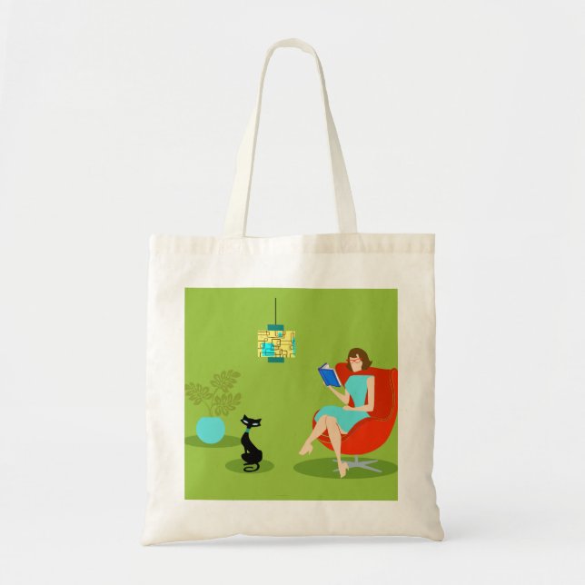 Bolsa Tote Saco de Toque da Mulher de Leitura Retroativa (Frente)