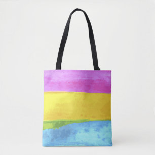 Bolsa Tote Saco de Toque de Aquarela Pansexual