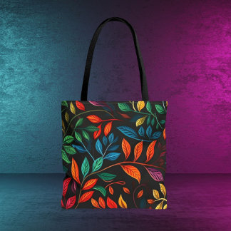Bolsa Tote Saco de Toque de Design Folha