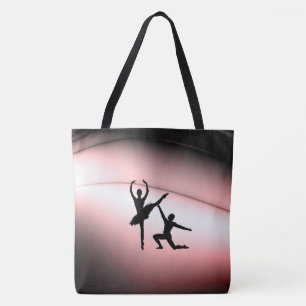 Bolsa Tote Saco de Toque de Ênfase Cor-de-Rosa da Dança do Ca