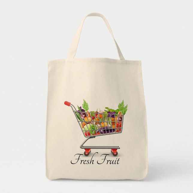 Bolsa Tote Saco de Toque de Fruta Fresca (Criador carregado)