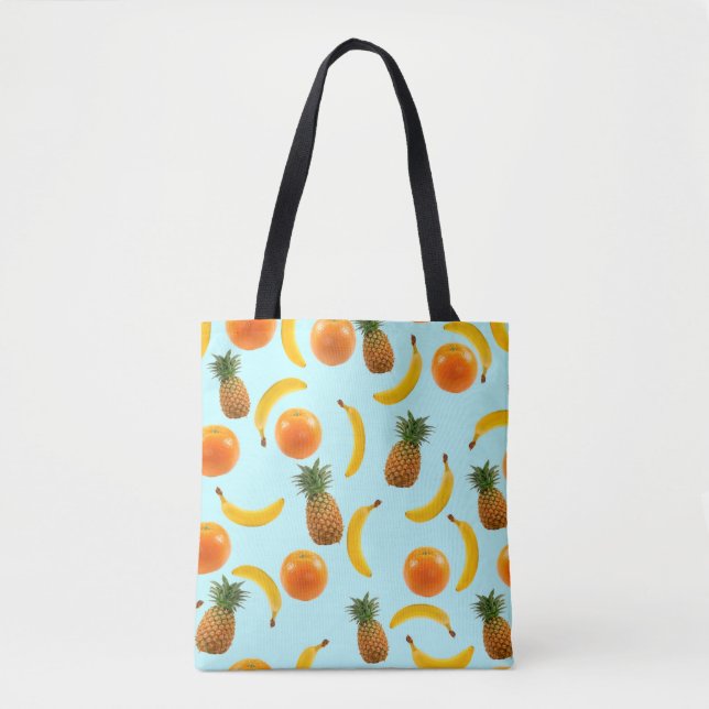 Bolsa Tote Saco de Toque de Fruta Tropical (Frente)