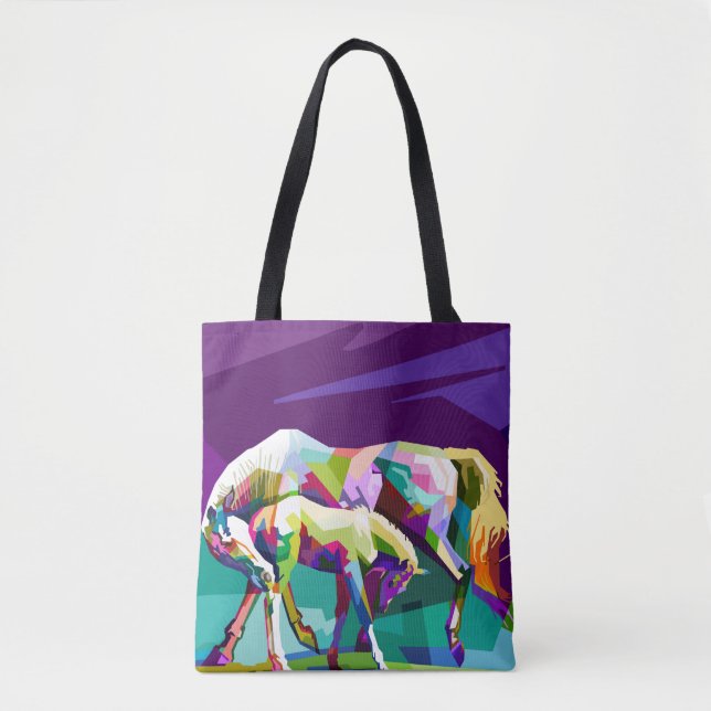 Bolsa Tote Saco de Toque de Impressão de Meia-Mare Colt (Frente)