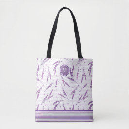 Bolsa Tote Saco de Toque de Lavanda Monograma
