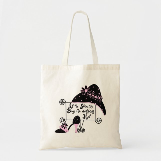 Bolsa Tote Saco de Toque de Moda Rosa (Frente)