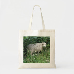 Bolsa Tote Saco de Toque de Ovelha Borrão Bastante Branco Fl