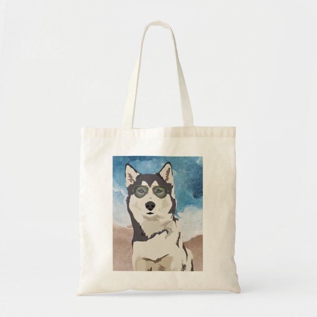 Bolsa Tote Saco de Toque de Pet de Cachorro Personalizado (Frente)