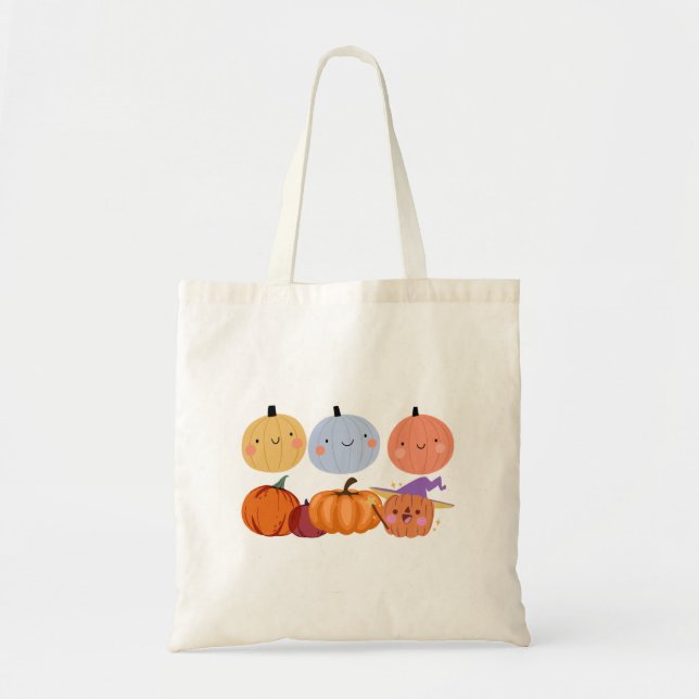Bolsa Tote Saco de Toque de Pumpkin Face (Frente)
