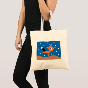 Bolsa Tote Saco De Toque De Raposa E Estrelas