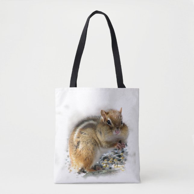 Bolsa Tote Saco de Toque do Chipmunk Animal (Frente)