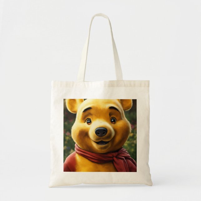 Bolsa Tote Saco de Toque do Urso de Teddy Encantado (Frente)
