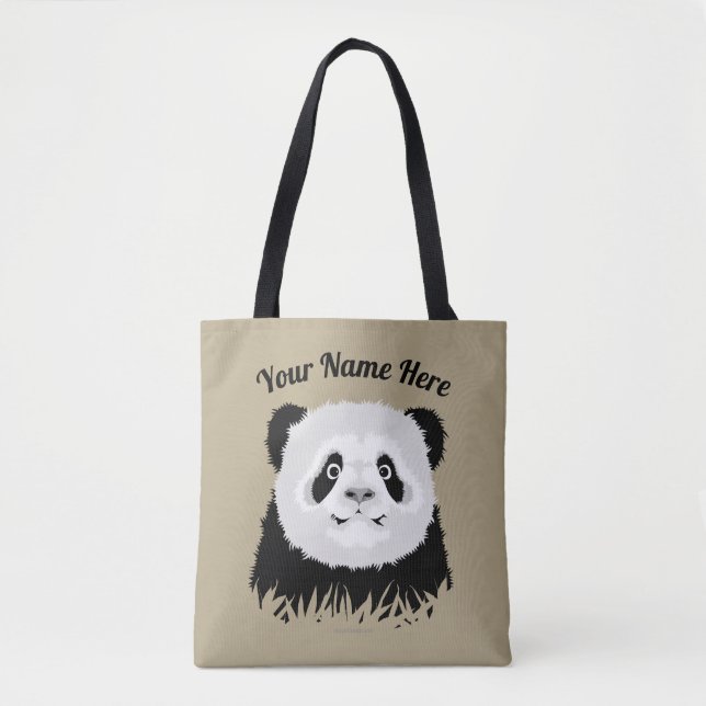 Bolsa Tote Saco de Toque do Urso Panda (Frente)