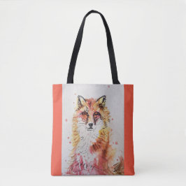 Bolsa Tote Saco de Toque dos Amantes de os animais de Aquarel