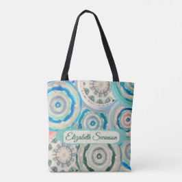 Bolsa Tote Saco de Toque dos Círculos de Boho