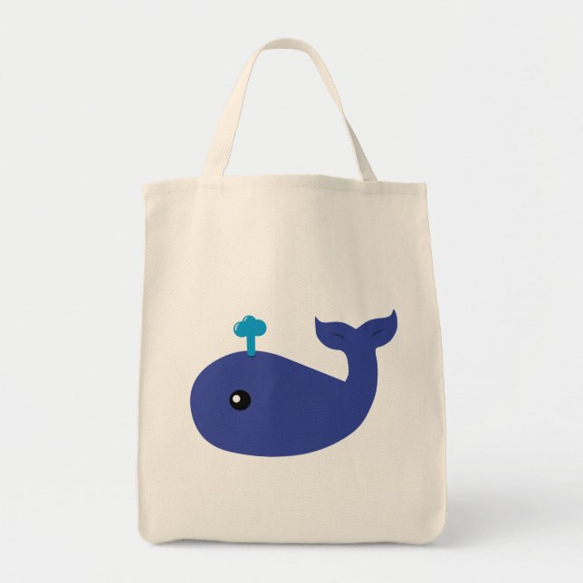 Bolsa Tote Saco de Toque Jumbo De Baleia Cura (Frente)
