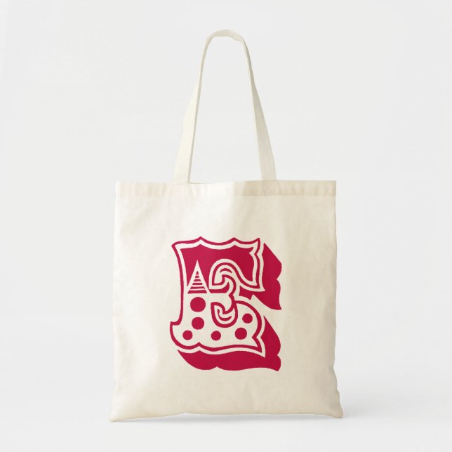 Bolsa Tote Saco de Toque Monograma "E" (Frente)