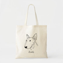 Saco de toques Bull Terrier de mensagem personaliz